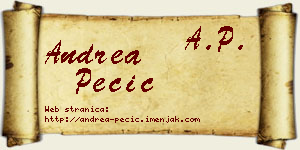 Andrea Pecić vizit kartica